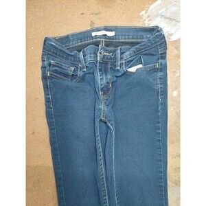 Levis 710 Super Skinny Blue Denim Medium Rise Stretch Jeans 24x30